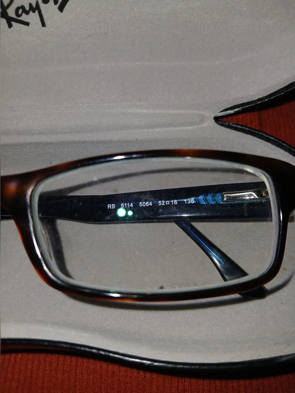 Ray-Ban Tortoise Rectangular Glasses with Black Temples